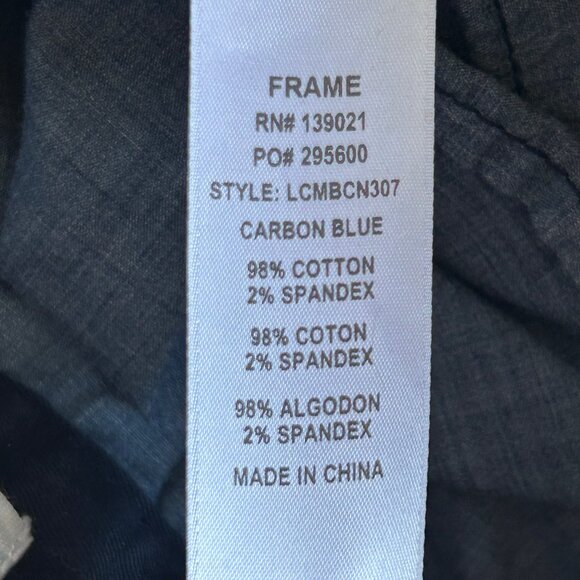 FRAME Le Crop Mini Boot Carbon Blue Chino Pants Size 26 - Picture 8 of 12